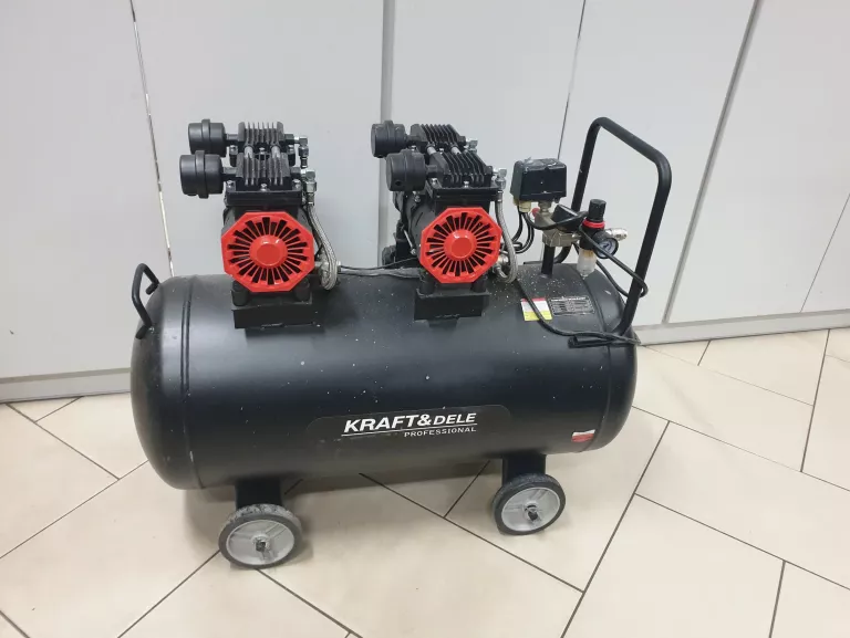 KOMPRESOR BEZOLEJOWY KRAFT & DELE 100L / 2 X 1500W KD1387 GWARANCJA