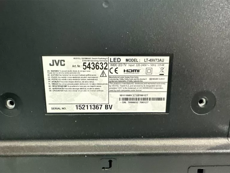 TELEWIZOR SMART TV JVC LT-49V73AU