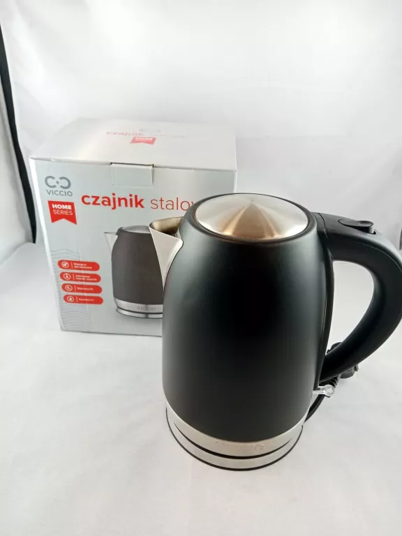 CZAJNIK ELEKTRYCZNY VICCIO FK-1507-2K STALOWY 1,7L