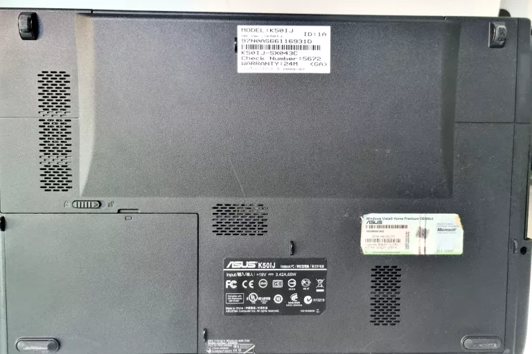 LAPTOP ASUS K50IJ CORE 2 DUO T6500 4/320GB HDD WIN10