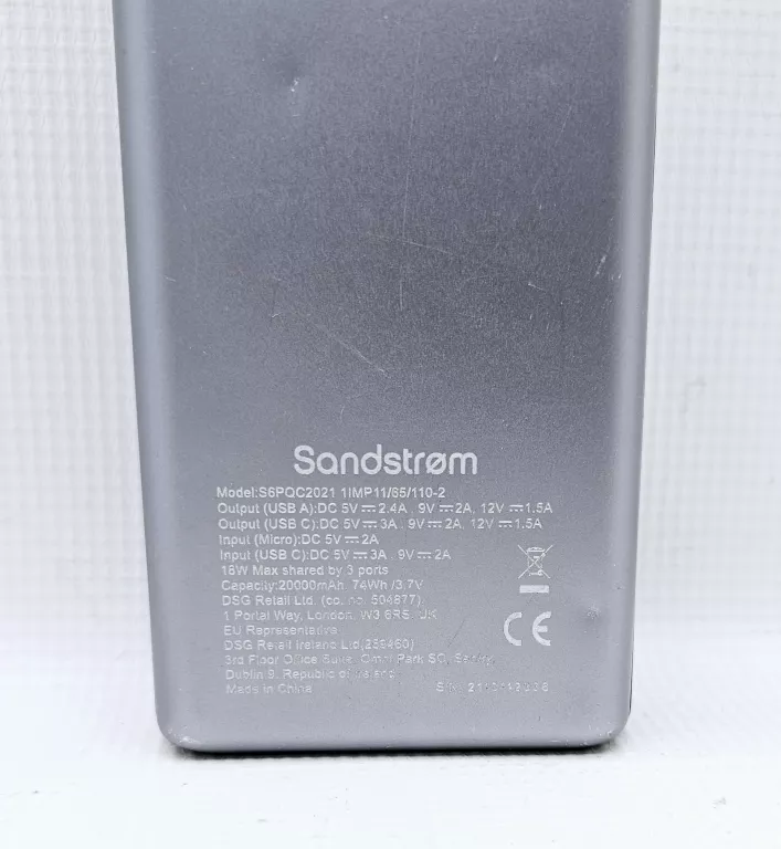 POWERBANK SANDSTROM 20000 AH