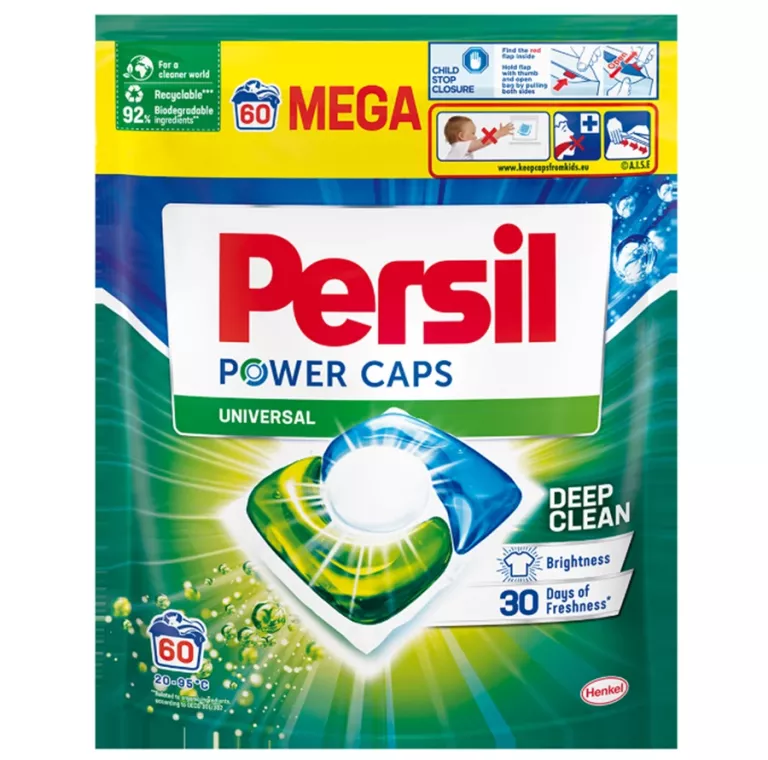 PERSIL POWER CAPS UNIVERSAL KAPSUŁKI DO PRANIA BIAŁEGO 60 SZTUK