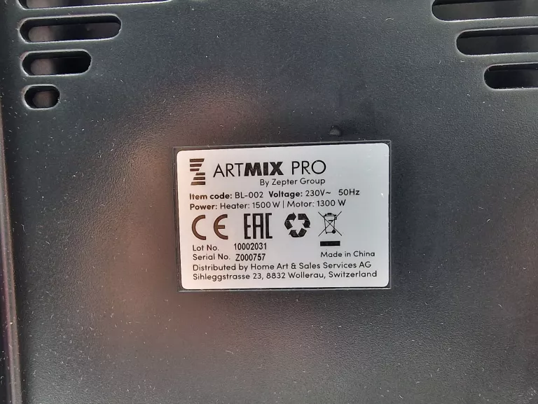 BLENDER PRÓŻNIOWY ZEPTER ARTMIX PRO 1500W 1,75L