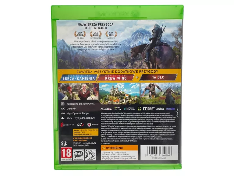 GRA WIEDŹMIN 3 DZIKI GON XBOX ONE DUBBING PL