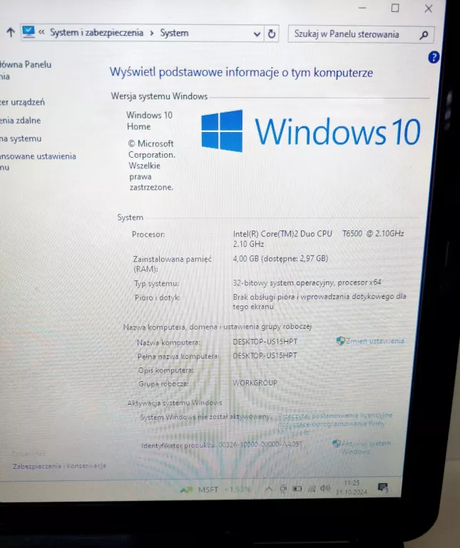 LAPTOP ASUS K50IJ CORE 2 DUO T6500 4/320GB HDD WIN10