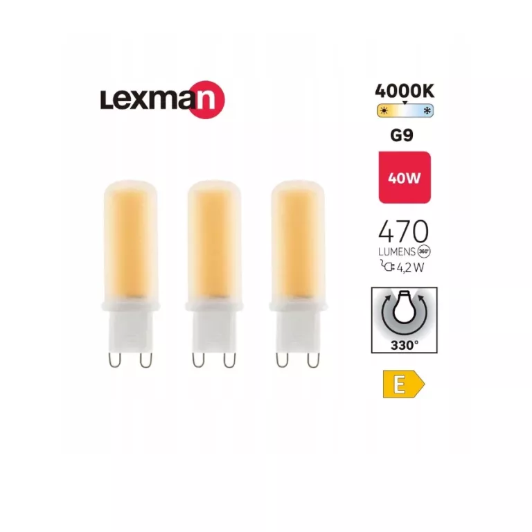 ŻARÓWKA LED G9 3 SZT. 4,2 W 470 LM NEUTRALNA LEXMAN