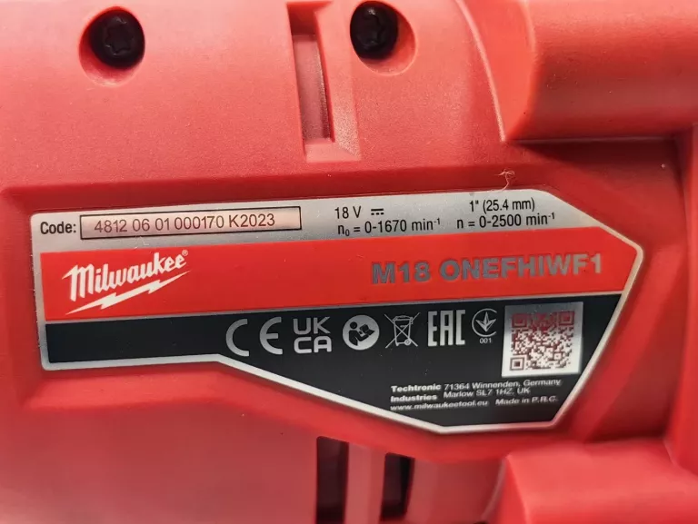 KLUCZ UDAROWY MILWAUKEE M18 ONEFHIWF1 + AKU 8.0AH