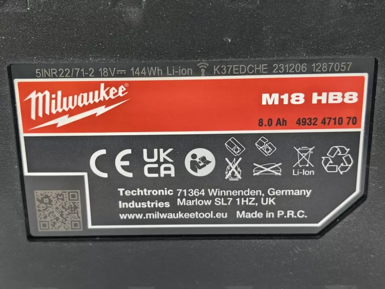 KLUCZ UDAROWY MILWAUKEE M18 ONEFHIWF1 + AKU 8.0AH