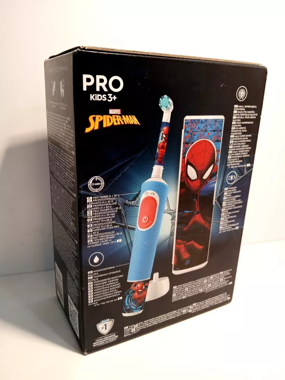 SZCZOTECZKA ELEKTRYCZNA ORAL-B PRO KIDS SPIDER-MAN Z ETUI - POWYSTAWOWA