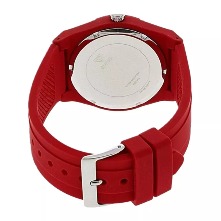 ZEGAREK GUESS WOMEN'S ICONIC U0979L3 RED SILICONE SPORTOWY KOMPLET