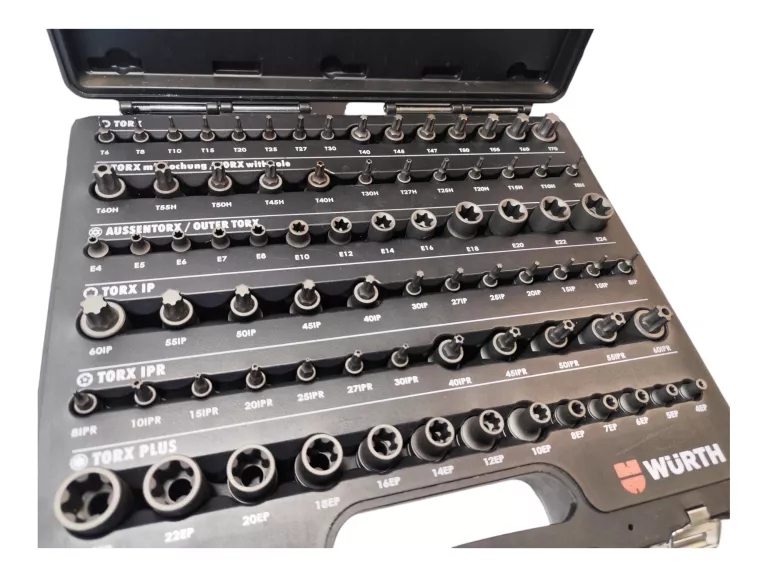 WURTH ZESTAW NASADEK TX 1/4+3/8+1/2CALA 77 ELEM. - KOMPLET