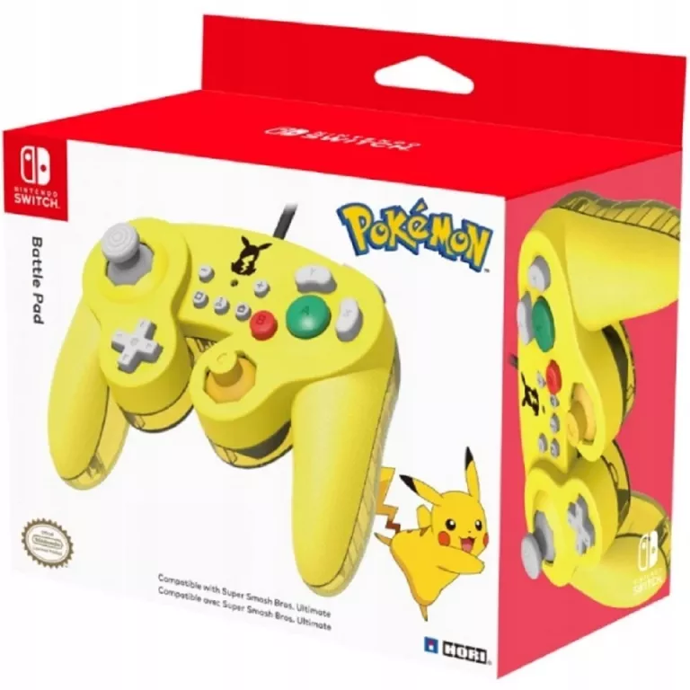 HORI GAMECUBE STYLE PRZEWODOWY BATTLEPAD - PIKACHU, SWITCH