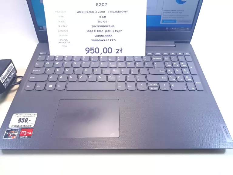 LAPTOP LENOVO V15-ADA 82C7 + ŁADOWARKA