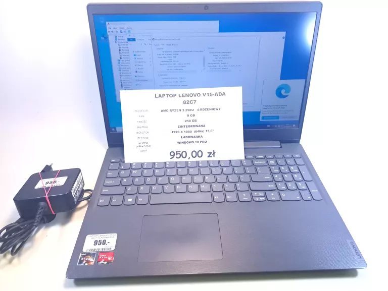 LAPTOP LENOVO V15-ADA 82C7 + ŁADOWARKA
