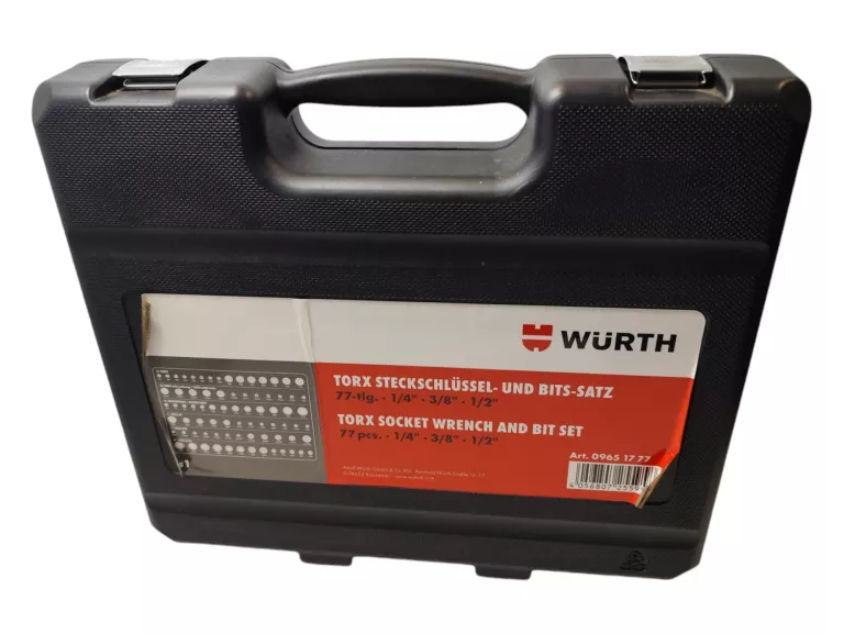 WURTH ZESTAW NASADEK TX 1/4+3/8+1/2CALA 77 ELEM. - KOMPLET