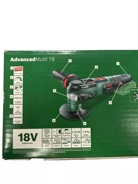NARZĘDZIE WIELOFUNKCYJNE BOSCH ADVANCEDMULTI 18 0603104000 N0WE!