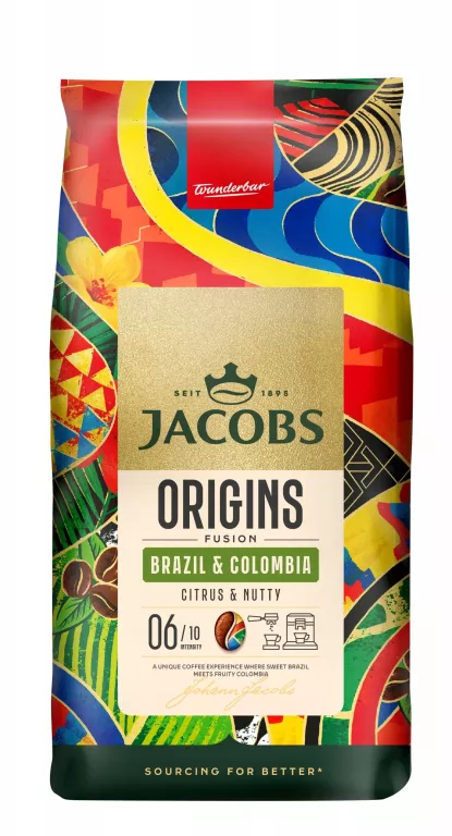 KAWA ZIARNISTA JACOBS ORIGINS FUSION BRAZIL & COLOMBIA 1KG