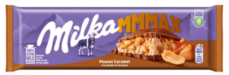 CZEKOLADA MILKA PEANUT CARAMEL 276G DUŻA XXL MLECZNA Z ORZECHAMI I KARMELE