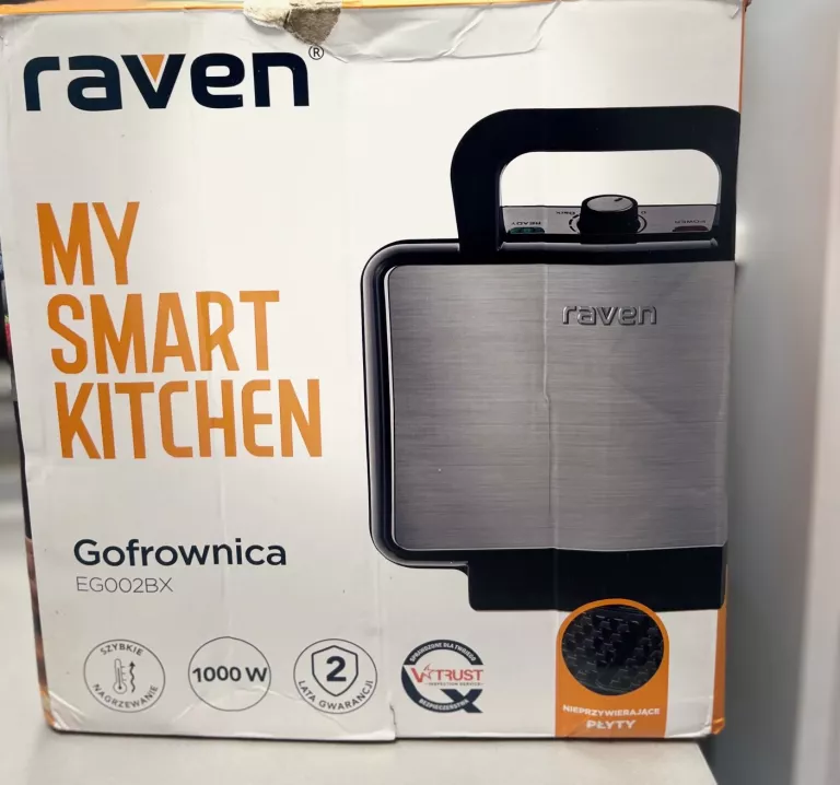 GOFROWNICA RAVEN EG002BX 1000 W SREBRNY/SZARY