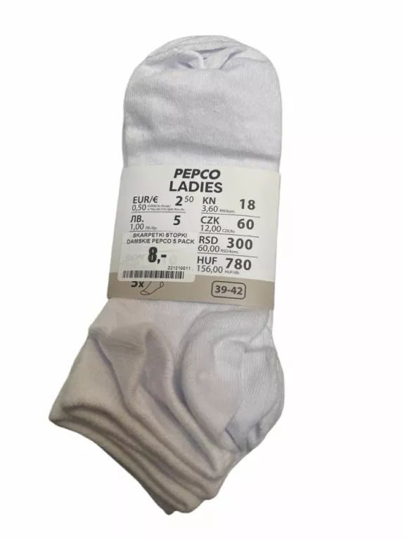 SKARPETKI STOPKI DAMSKIE PEPCO 5 PACK 39-42