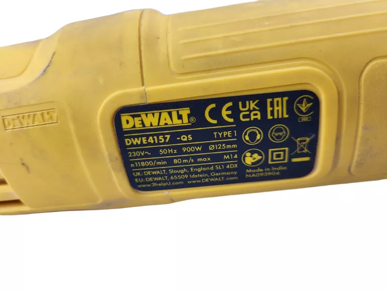 SZLIFIERKA KĄTOWA DEWALT DWE 4157 125MM 900W SZCZOTKOWA M14