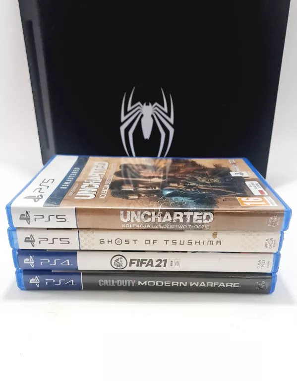 KONSOLA SONY PLAYSTATION 5 MARVEL’S CFI-1216A + 2 PADY + 4 GRY