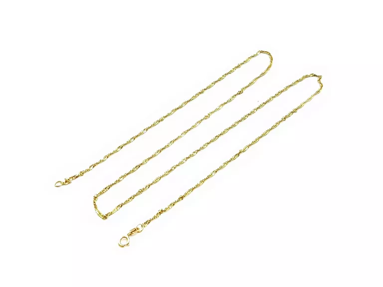 ZŁOTY ŁAŃCUSZEK SKRĘCANY P585 2.13G 50CM
