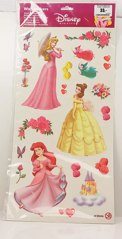 NAKLEJKI NAŚCIENNE ŚWIECĄCE DISNEY KSIĘŻNICZKI