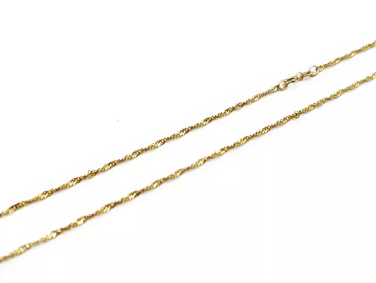 ZŁOTY ŁAŃCUSZEK SKRĘCANY P585 2.13G 50CM
