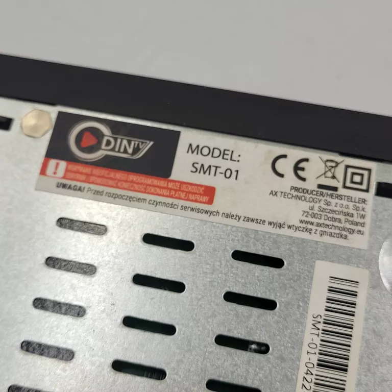 DEKODER DVBT2 DIN TV SMT-01 KOMPLET! POLECAM!