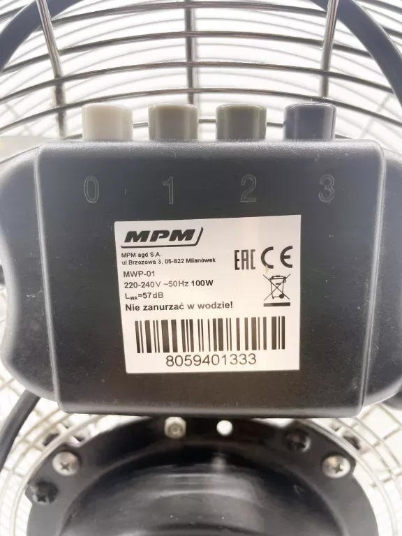 WENTYLATOR PODŁOGOWY MPM MWP-01