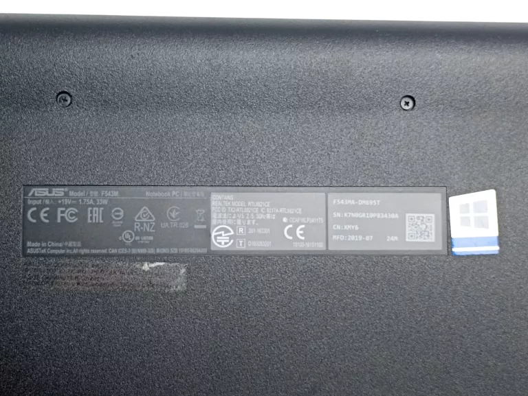 LAPTOP ASUS RTL8821CE 4/256GB = ŁADOWARKA