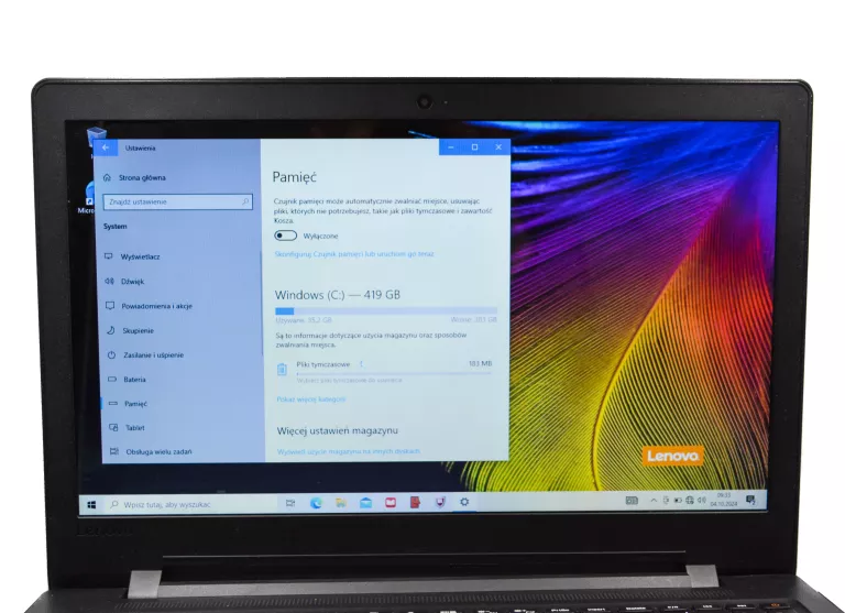 LAPTOP LENOVO IDEAPAD 110-15ACL 15,6" 4 GB / 500 GB 80TJ WIN 10