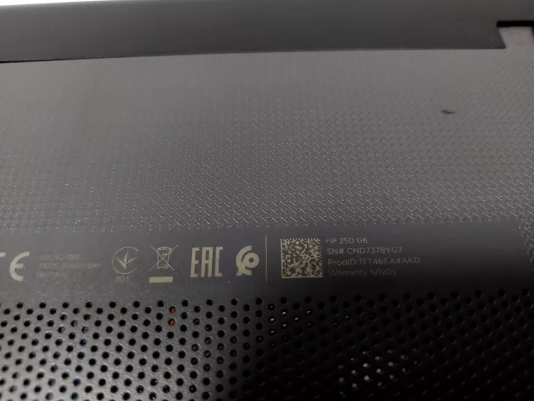 HP 250 G6 1TT46EA 15,6'' N3060 RAM 4GB / 500GB