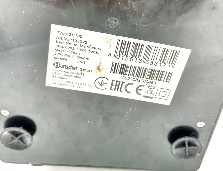 KRUSZARKA DO LODU BARTSCHER 4 ICE 135013 GS180