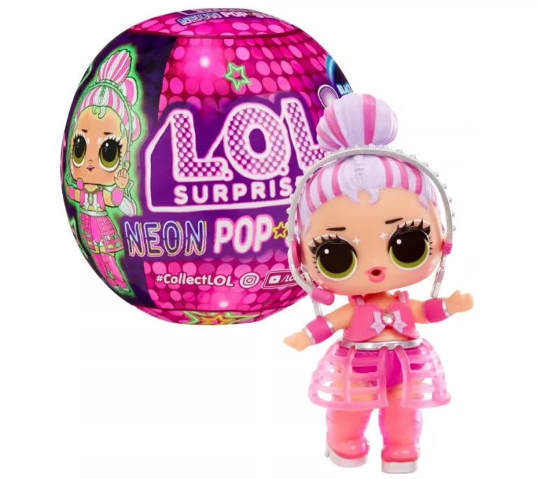 LOL LALKA W KULI SURPRISE ŚWIECĄCA NIESPODZIANKA NEON POP STARS 120674