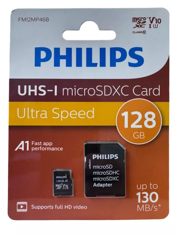 PHILIPS FM12MP46B KARTA PAMIĘCI 128GB Z ADAPTEREM