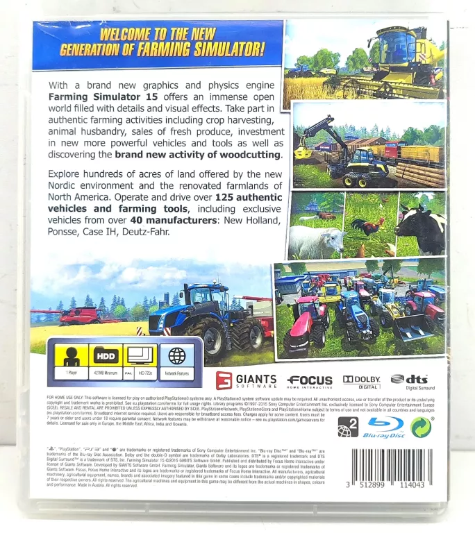 FARMING SIMULATOR 15 PS3