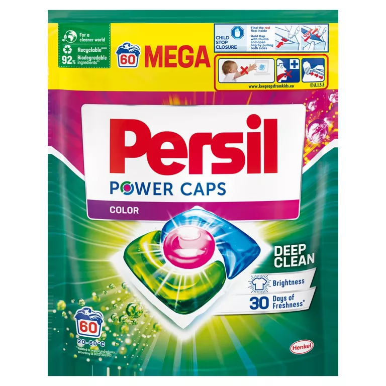 PERSIL POWER CAPS KAPSUŁKI DO PRANIA KOLORU 60 SZT FABRYCZNIE ZAPAKOWANE