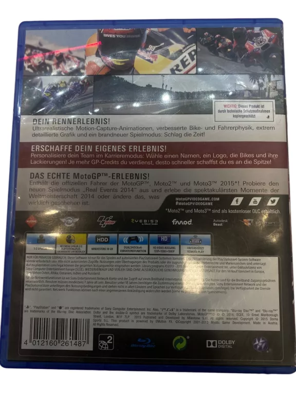 MOTOGP 15 - GRA NA KONSOLE SONY PLAYSTATION 4, PS4.