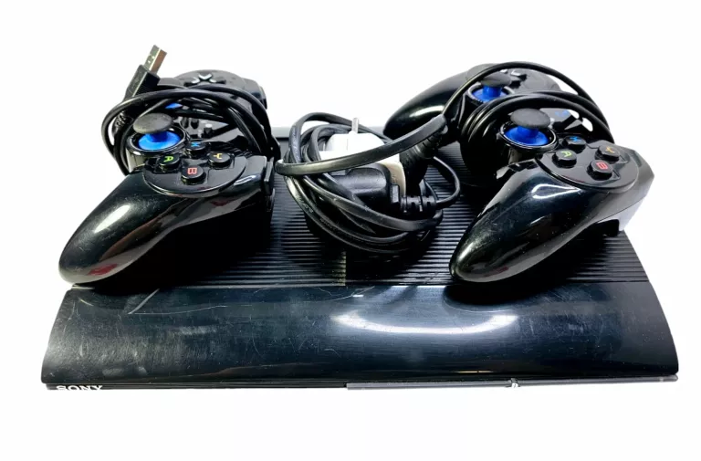 KONSOLA SONY PS3 CECH-4003C 500GB DWA PADY ZAMIENNIKI KABEL ZASILAJĄCY