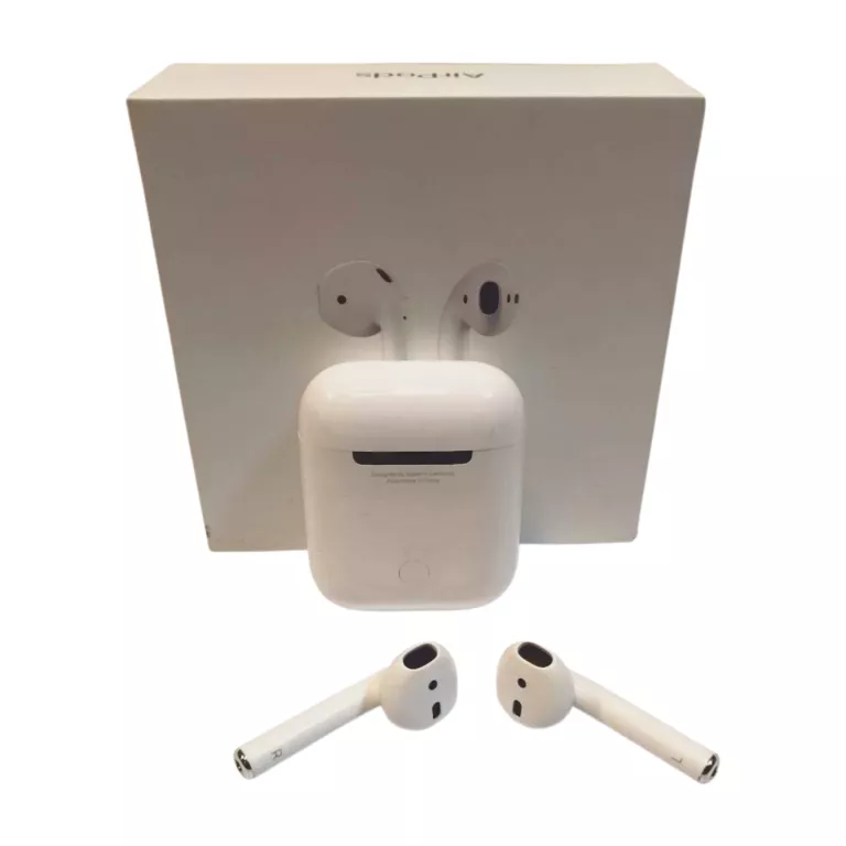 SŁUCHAWKI 2 GEN - APPLE AIRPODS + ETUI ŁADUJĄCE + PUDEŁKO