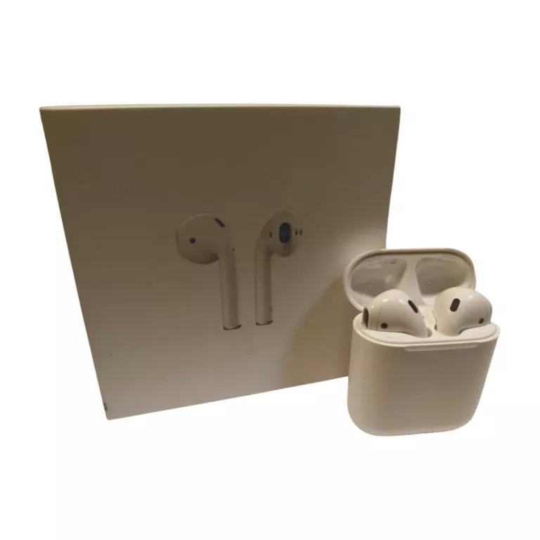 SŁUCHAWKI 2 GEN - APPLE AIRPODS + ETUI ŁADUJĄCE + PUDEŁKO