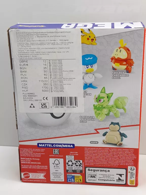 MEGA KLOCKI POKEMON MATTEL 79 EL. HPX92