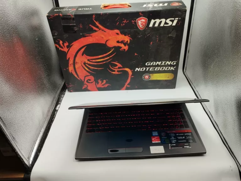 LAPTOP MSI GV62 7RD MF286 KLP PUD + ŁAD