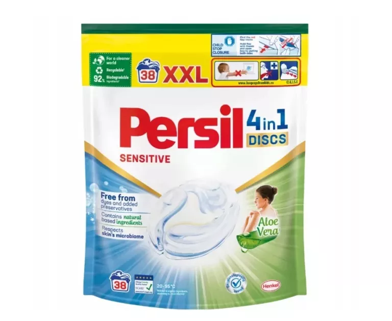 KAPSUŁKI DO PRANIA PERSIL 4 IN 1 DISCS SENSITIVE 38 SZTUK DO BIAŁEGO