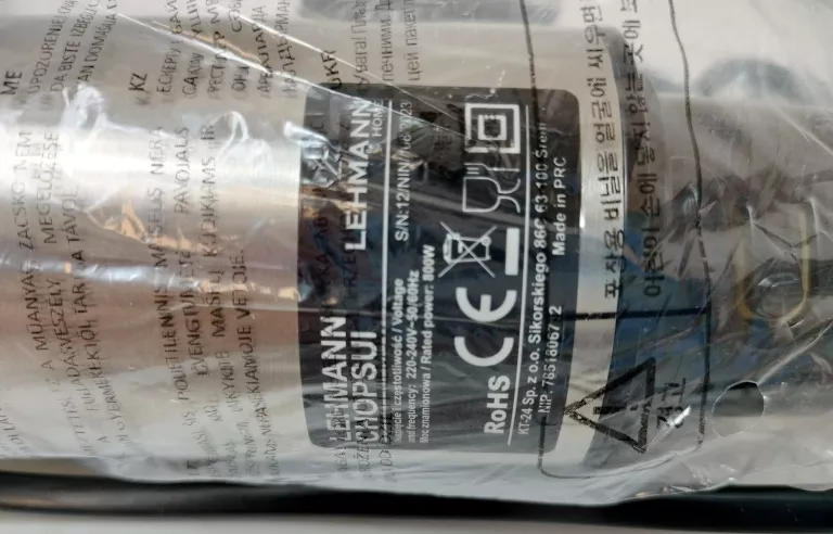 BLENDER RĘCZNY LEHMANN CHOPSUI 1200W SREBRNY/SZARY KOMPLET GW8ANC8A