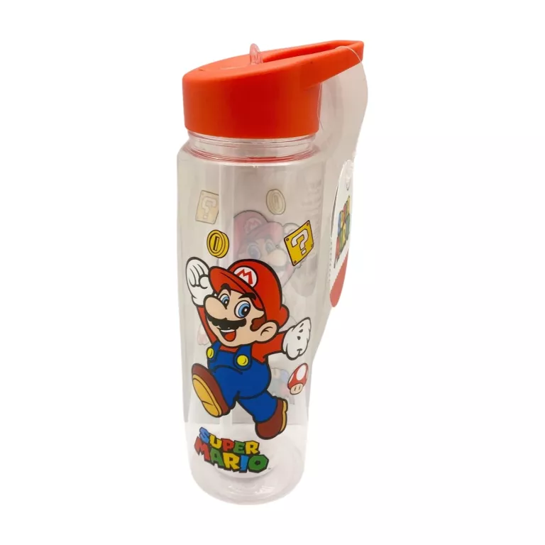 BIDON BUTELKA NA WODĘ SUPER MARIO JUMP PLASTIKOWA Z RURKĄ 700 ML