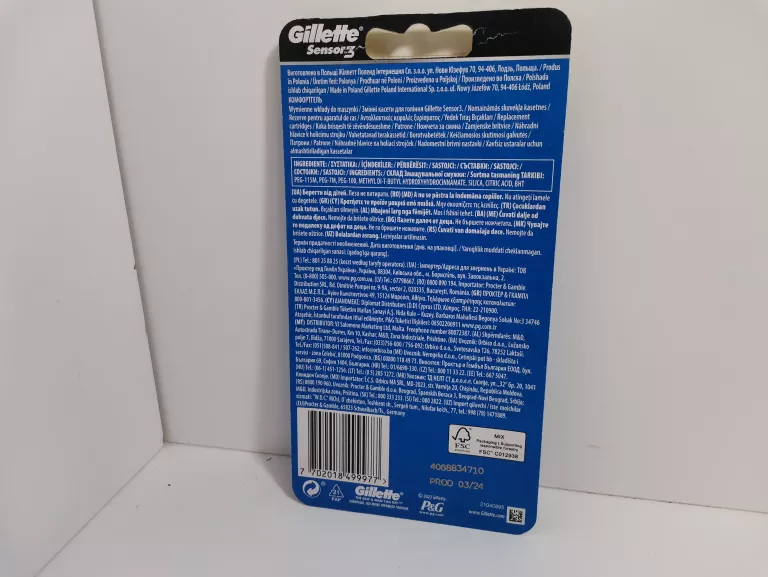 WKŁADY DO MASZYNKI  GILLETTE SENSOR 3 8SZT