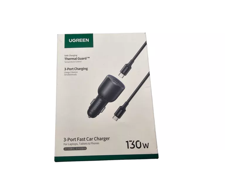 ŁADOWARKA SAMOCHODAWA UGREEN USB-C, USB-A 130W